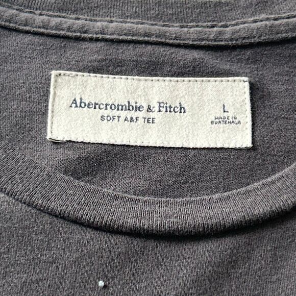 Abercrombie & Fitch #TEAMUP Graphic Tee | Soft Black Cotton T-Shirt | Size L - Picture 3 of 8